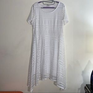 Dana Buchman white lace dress